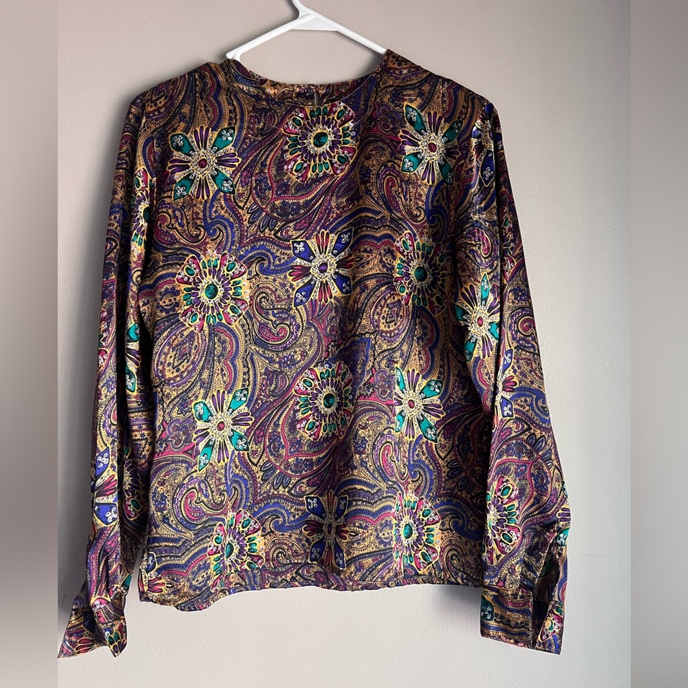 Paisley Floral Long Sleeve Top